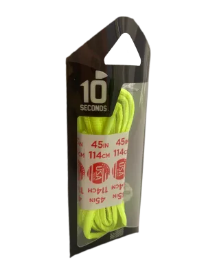 10 Seconds ® Athletic Oval Laces | Neon Yellow