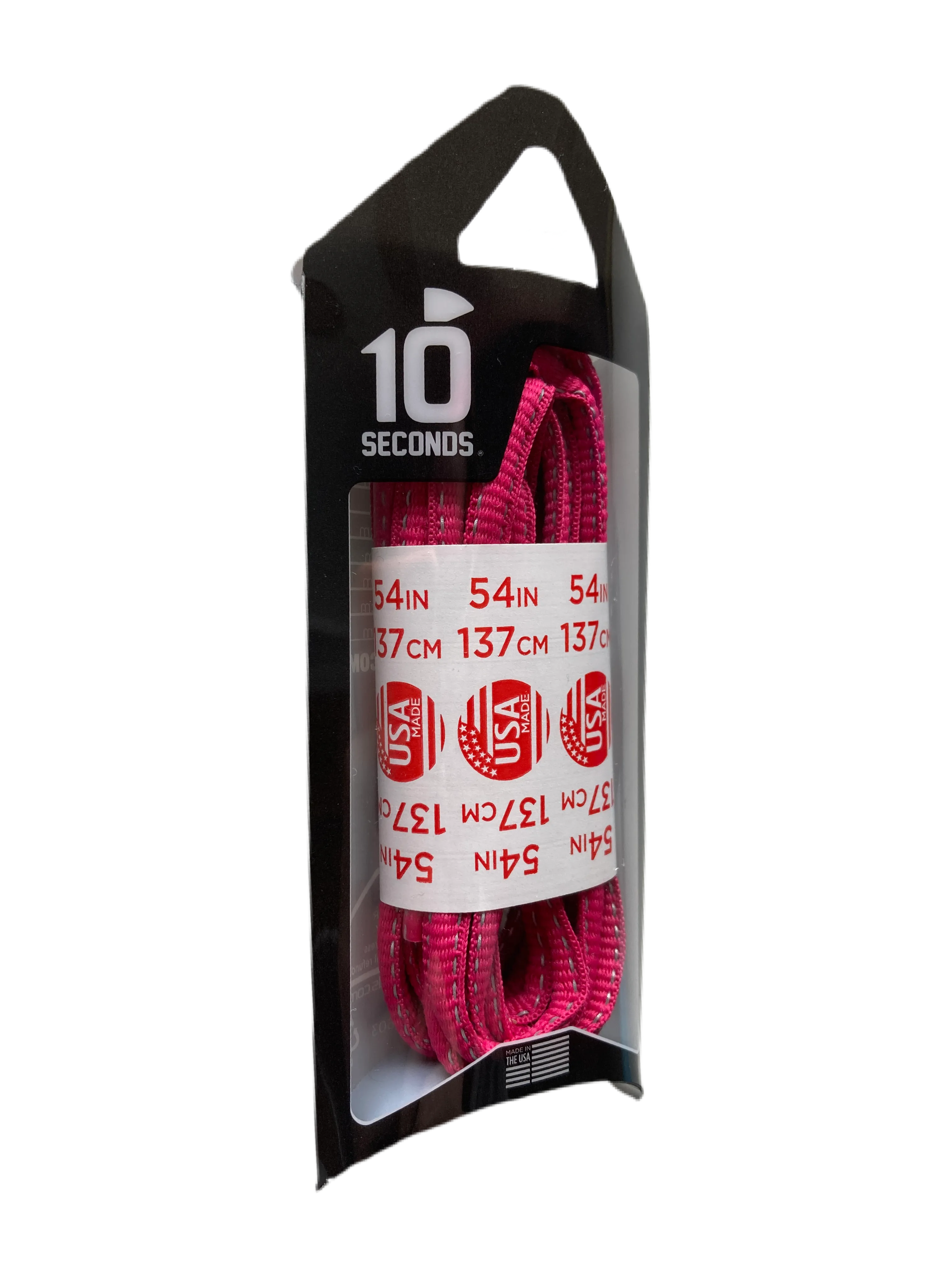 10 Seconds ® Reflexall ® Athletic Oval Laces |  Fuchsia Reflective