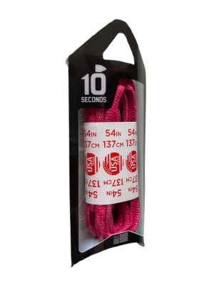 10 Seconds ® Reflexall ® Athletic Oval Laces |  Fuchsia Reflective