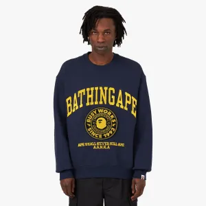 BAPE College Graphic Crewneck / Navy