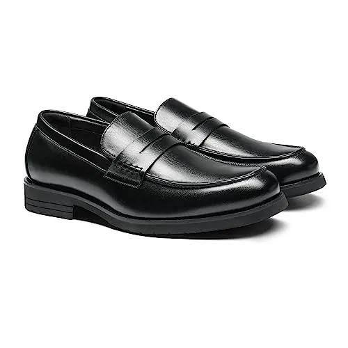 Bruno Marc Men's Dress Slip-on Penny Loafers Business Formal Shoes,Size 8,Black,SBLS2339M