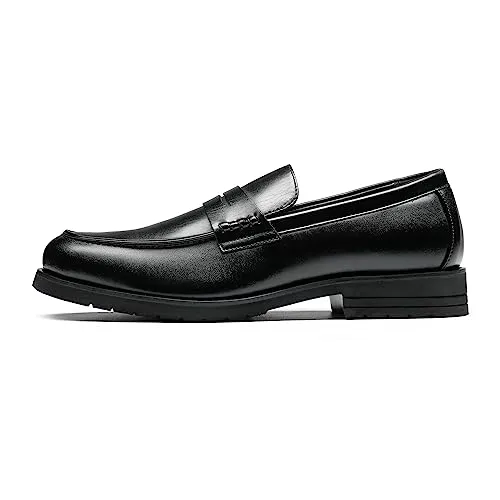 Bruno Marc Men's Dress Slip-on Penny Loafers Business Formal Shoes,Size 8,Black,SBLS2339M