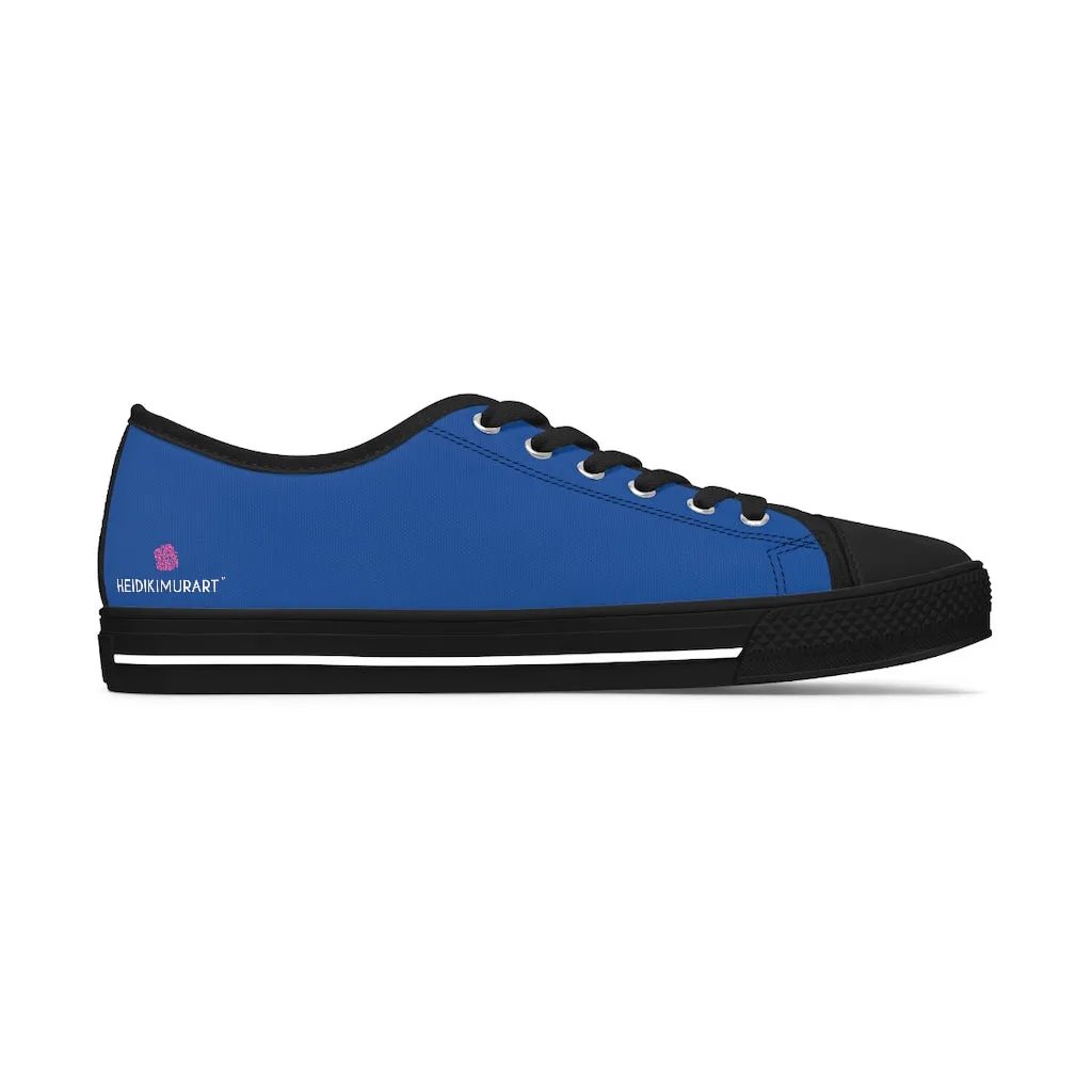 Dark Blue Best Ladies' Sneakers, Solid Color Women's Low Top Sneakers (US Size: 5.5-12)