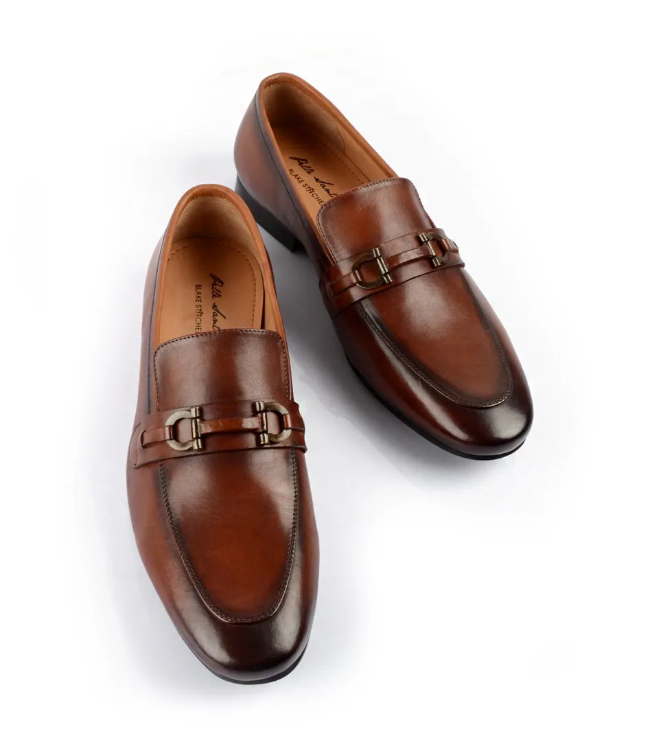 Leather Bit Loafers - Cognac - Ultra Flex