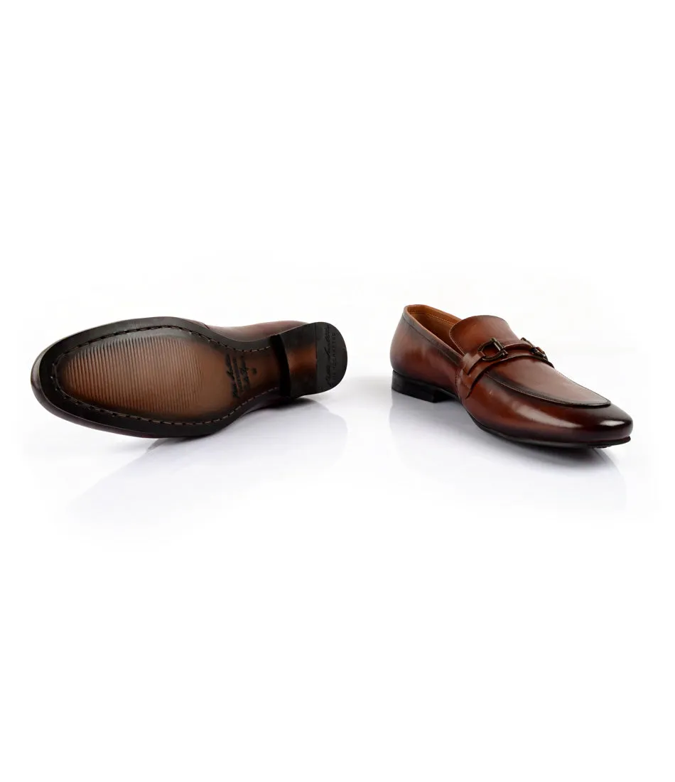 Leather Bit Loafers - Cognac - Ultra Flex