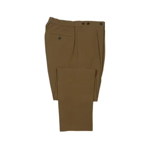 Side tab easy pants in camel cotton canvas