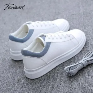 TAVIMART  Fashion Shoes Women's Vulcanize Shoes New Casual Flats Classic Solid Color PU Leather Shoes Women Casual Shoes Sneakers