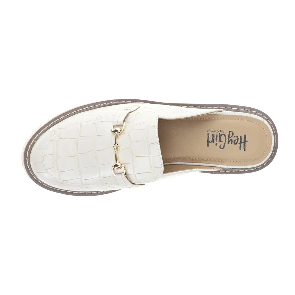 Wingin It Embossed Mule Loafers